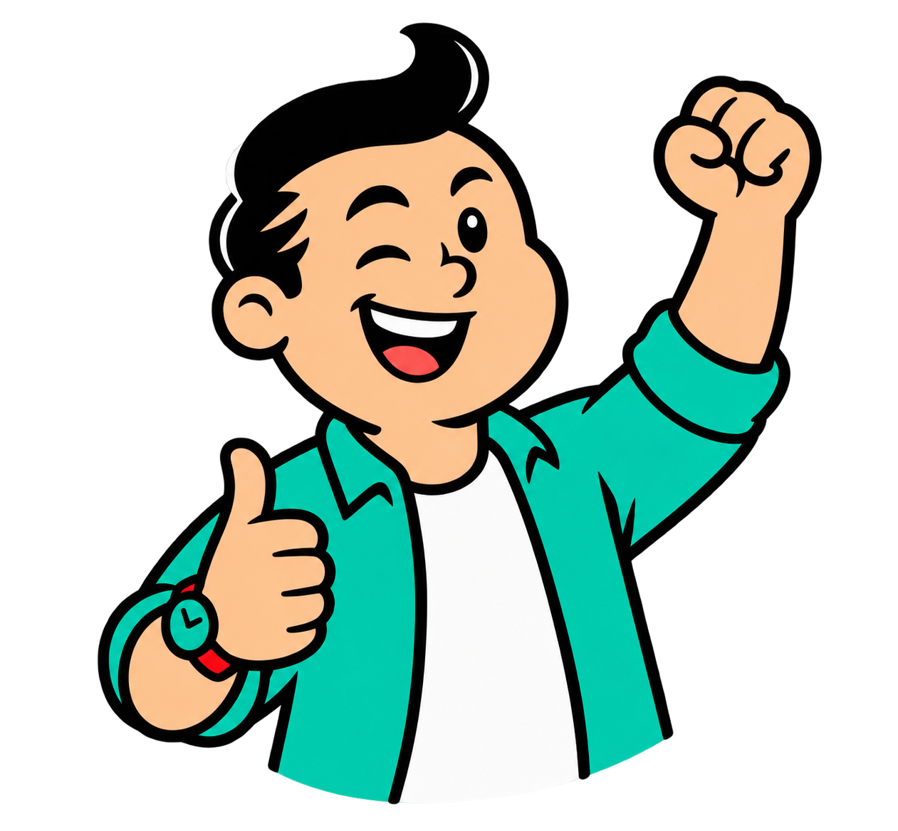 Bill celebrating