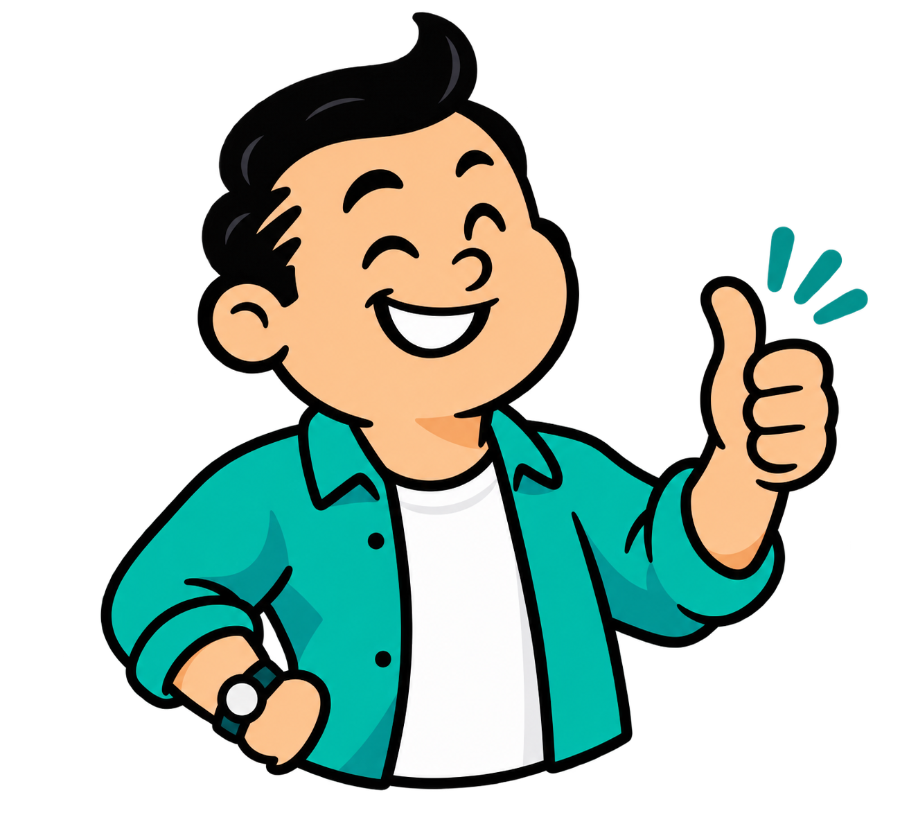 Bill giving a thumbs up